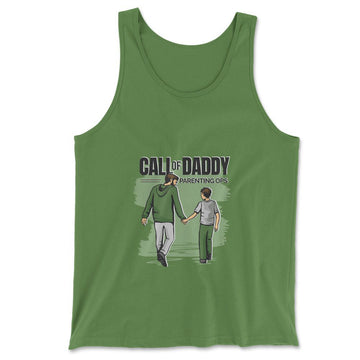 Call Of Daddy Men/Unisex Tank in Leaf color